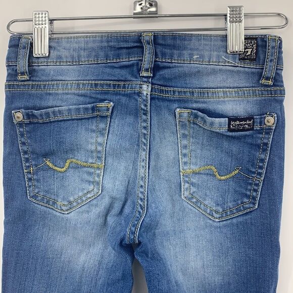 7 For All Mankind Girls The Skinny Jeans Sz 7 - Picture 2 of 10